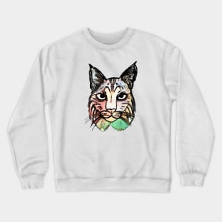 Watercolor Bobcat Crewneck Sweatshirt